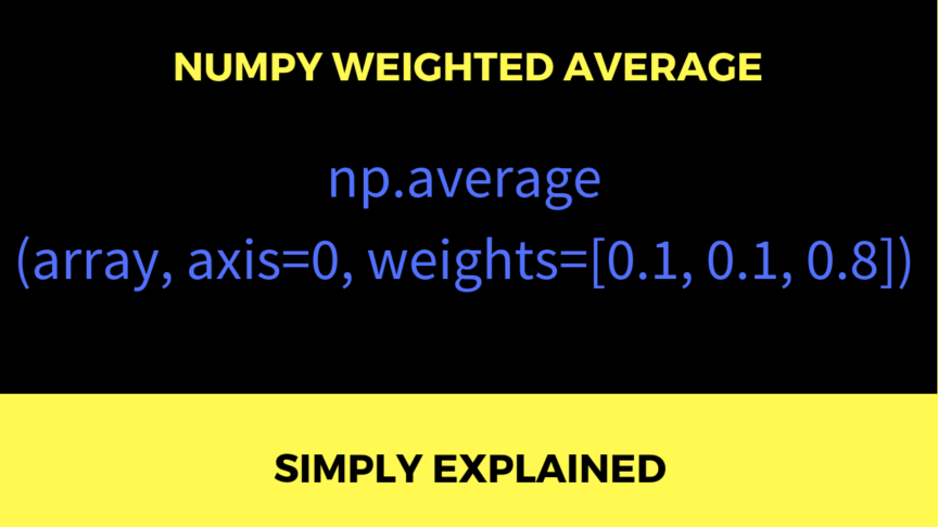 How to Calculate the Weighted Average of a Numpy Array in Python? - Be ...