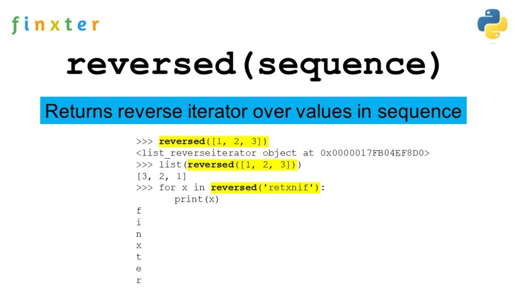 Print List In Reverse Order Python For Loop