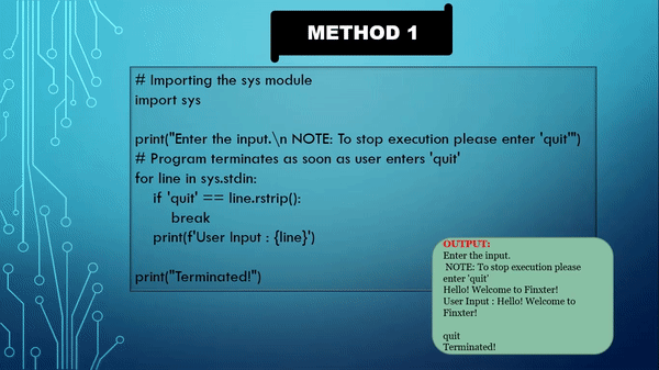 Read From Stdin In Python Be On The Right Side Of Change
