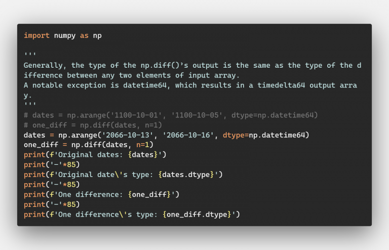 np.diff() - A Simple Illustrated Guide - Be on the Right Side of Change