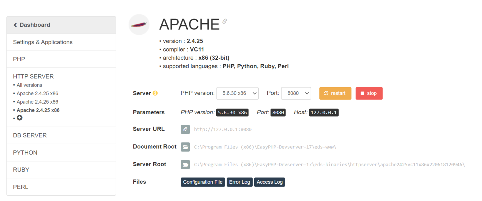 Setup the EasyPHP Dashboard – Be on the Right Side of Change