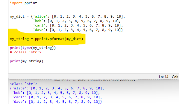 How To Pretty Print To A String Not To A Shell In Python? – Be On The Right  Side Of Change